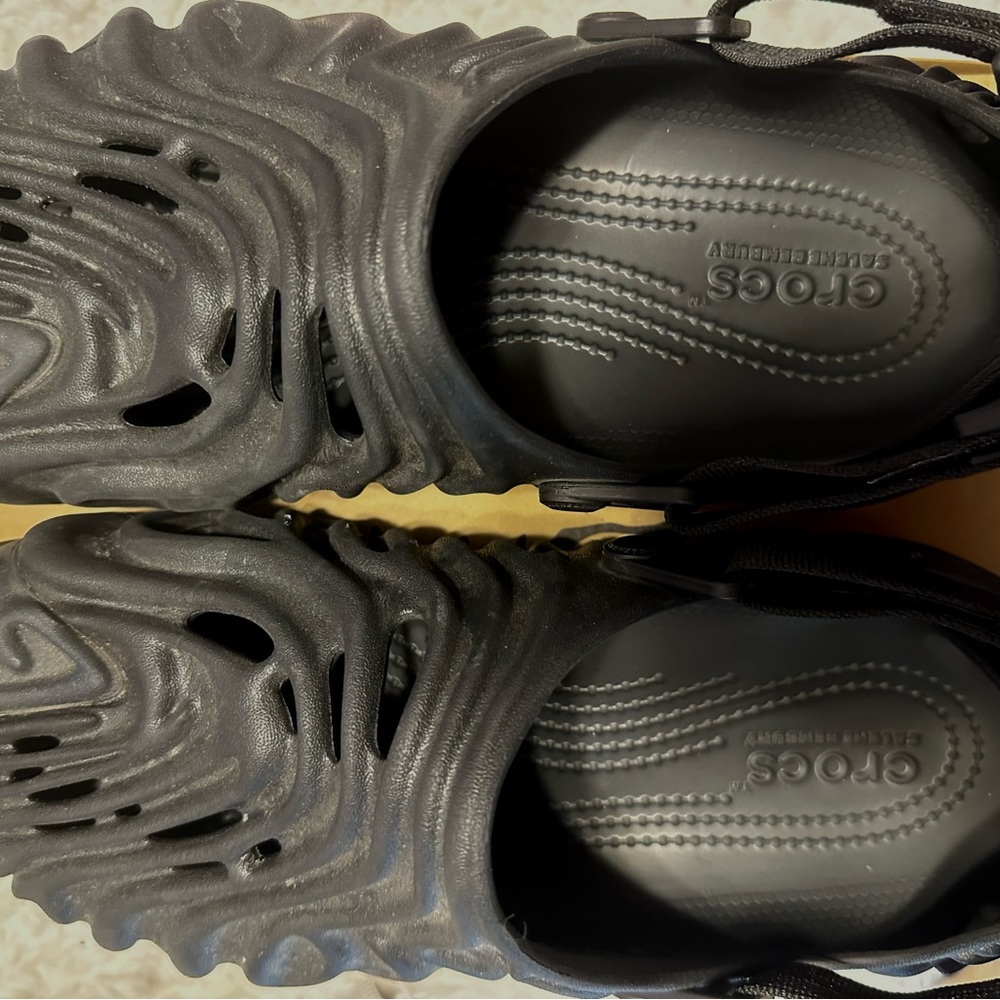 SALEHE BEMBURY x POLLEX CROCS , BLACK CROCS